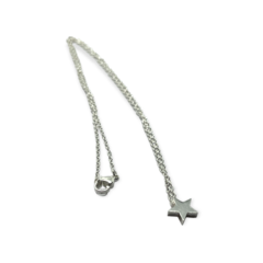 4239-3 Conjunto Cadena y Dije Estrella Acero Blanco