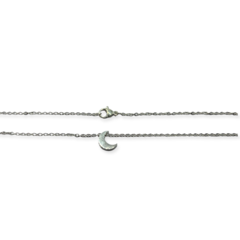 4239-2 Conjunto Cadena y Dije Luna Acero Blanco - comprar online
