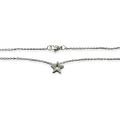 4239-5 Conjunto Cadena y Dije Estrella Acero Blanco - comprar online