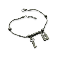 8562 Pulsera Candado y Llave Acero Quirúrgico