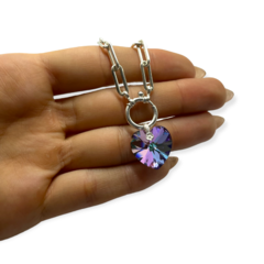 Imagen de Cadena Forcet + Dije 18 mm Premium - Variedad de medidas/Colores Plata Italiana