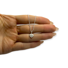 4240-1 Conjunto Dije y Cadena Corazon Acero Blanco - comprar online