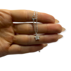 4240-3 Conjunto Dije y Cadena Estrella Acero Blanco - comprar online