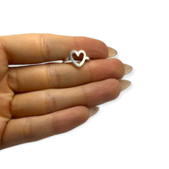 0386 Anillo Corazon Acero Blanco - comprar online