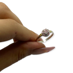 NAR 1 Anillo Frutilla Con Piedras - Variedad Colores Plata y Oro - Stal Joyas