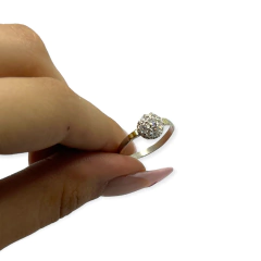 NAR 1 Anillo Frutilla Con Piedras - Variedad Colores Plata y Oro