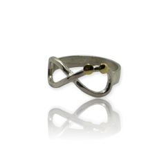 LARA 12 Anillo Infinito Plata y Oro - comprar online
