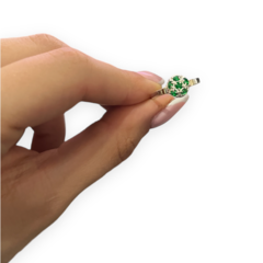 Imagen de NAR 1 Anillo Frutilla Con Piedras - Variedad Colores Plata y Oro
