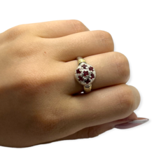 LARA 14 Anillo Frutilla Rojo Plata y Oro en internet