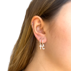 ART 67 Aros Argollas de Iniciales (X2 Unidades) Plata 925 - comprar online