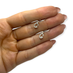 ART 67 Aros Argollas de Iniciales (X2 Unidades) Plata 925 - tienda online