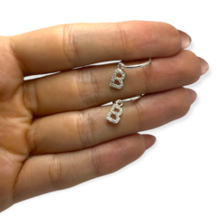 ART 67 Aros Argollas de Iniciales (X2 Unidades) Plata 925 - comprar online