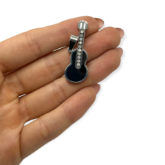 5005 Dije Guitarra Esmaltado Negro Acero Quirúrgico - comprar online