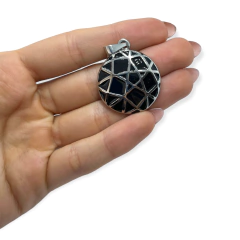 5011 Dije Circular Esmaltado Negro Acero Quirúrgico - comprar online