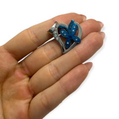 5054 Dije Corazon y Mariposa Acero Quirúrgico - comprar online