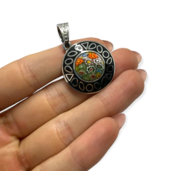 5224 Dije Circular Murano Acero Quirúrgico - comprar online