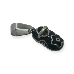 5259-N Dije Zapato Esmaltado Negro Acero Quirúrgico