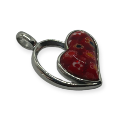 5270 Dije Corazon Murano Rojo Acero Quirúrgico - comprar online