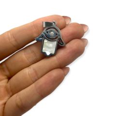 5322 Dije Mano de Fatima con Nacar Acero Quirúrgico - comprar online