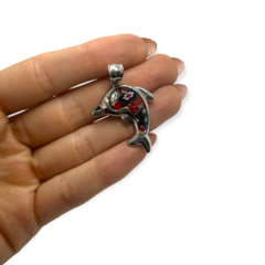 5343 Dije Delfin Murano Rojo Acero Quirúrgico - comprar online