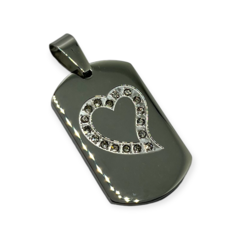 5367 Dije Chapita Corazon Acero Quirúrgico