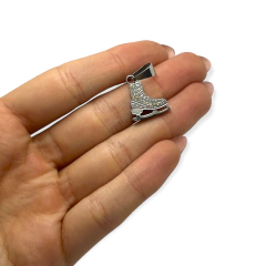 5374 Dije Patín con Cubics Acero Quirúrgico - comprar online