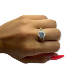 LARA 22 Anillo Cubic - Variedad de Colores Plata y Oro en internet