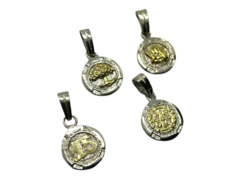 LARA 19 Dije - Variedad de Formas (15 mm) Plata y Oro