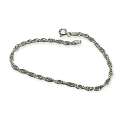 2.7 gr Pulsera Finita Trenzada Plata Italiana - comprar online
