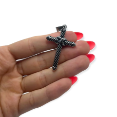 5452 Dije Cruz (45x30 mm) Acero Quirúrgico - comprar online