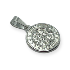 5468-2 PL Dije San Benito Reversible (15 mm) Acero Blanco - comprar online