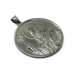 5468-G Dije San Benito Reversible (48 mm) Acero Quirúrgico - Stal Joyas
