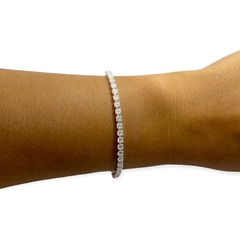 8806-1-2 Pulsera Piedras - Variedad de Colores Acero Blanco en internet