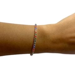 8806-1-2 Pulsera Piedras - Variedad de Colores Acero Blanco - tienda online