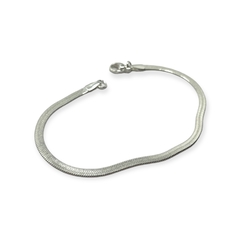 8808 PL Pulsera Chata Acero Blanco - comprar online