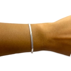 8808 PL Pulsera Chata Acero Blanco en internet