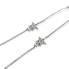 8819-1-2 Pulsera Estrellas - Variedad de Colores Acero Blanco - comprar online