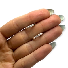 3576-PL Aros Argollas con Cubics (16 mm) Acero Blanco - comprar online