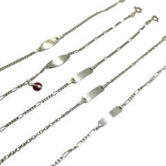 CRI 525-1-2-3-4 y CRI-518 Pulseras Identificatorias (16mm) Plata 925 - comprar online