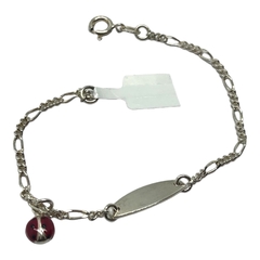CRI 525-1-2-3-4 y CRI-518 Pulseras Identificatorias (16mm) Plata 925 - Stal Joyas
