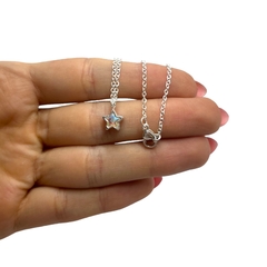 4250-2 Conjunto Estrella Tornasolado y Cadena Acero Blanco - comprar online