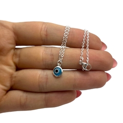 4249 Conjunto Ojo Turco y Cadena Acero Blanco