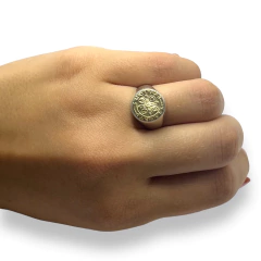 NARA 15 Anillo San Benito Plata y Oro