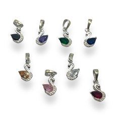 ART 82 Dijes Cisnes - Variedad de Colores Plata 925