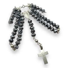 ROPI 2 GR Rosario Piedras Humo Tornasoladas (45cm) Plata 925