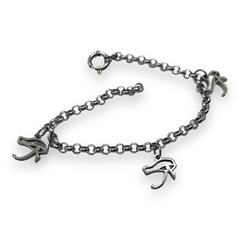 S/C Pulsera con Dijes Ojo de Horus Acero Quirúrgico - comprar online