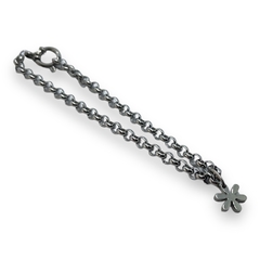 S/C Pulsera con Dije Flor Acero Quirúrgico