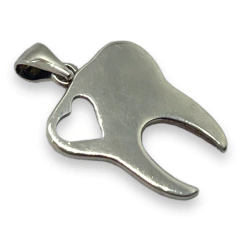 Liquidación! 2 gr Dije Diente (24 mm) Plata Italiana - comprar online