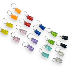 YUMMY Aros Argollas con Osos Yummy - Variedad de Colores Plata 925 - comprar online