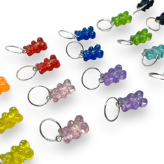 YUMMY Aros Argollas con Osos Yummy - Variedad de Colores Plata 925